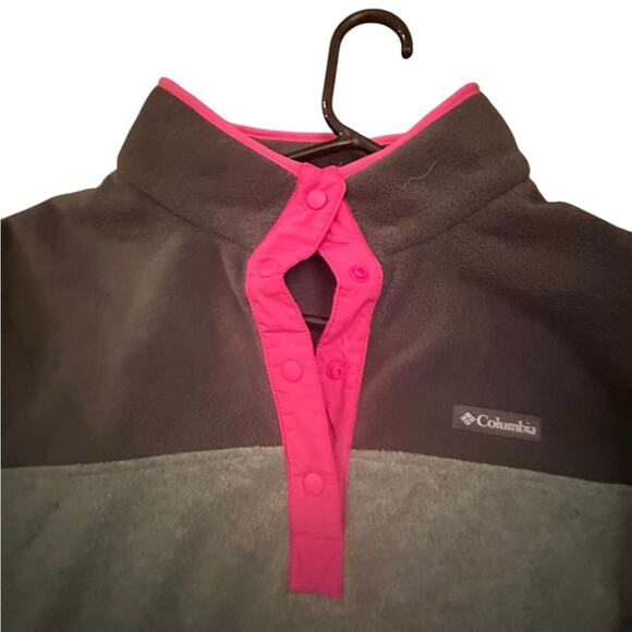 Columbia 2X Pullover Fleece gray and pink NWT Warm Winter - Picture 4 of 7
